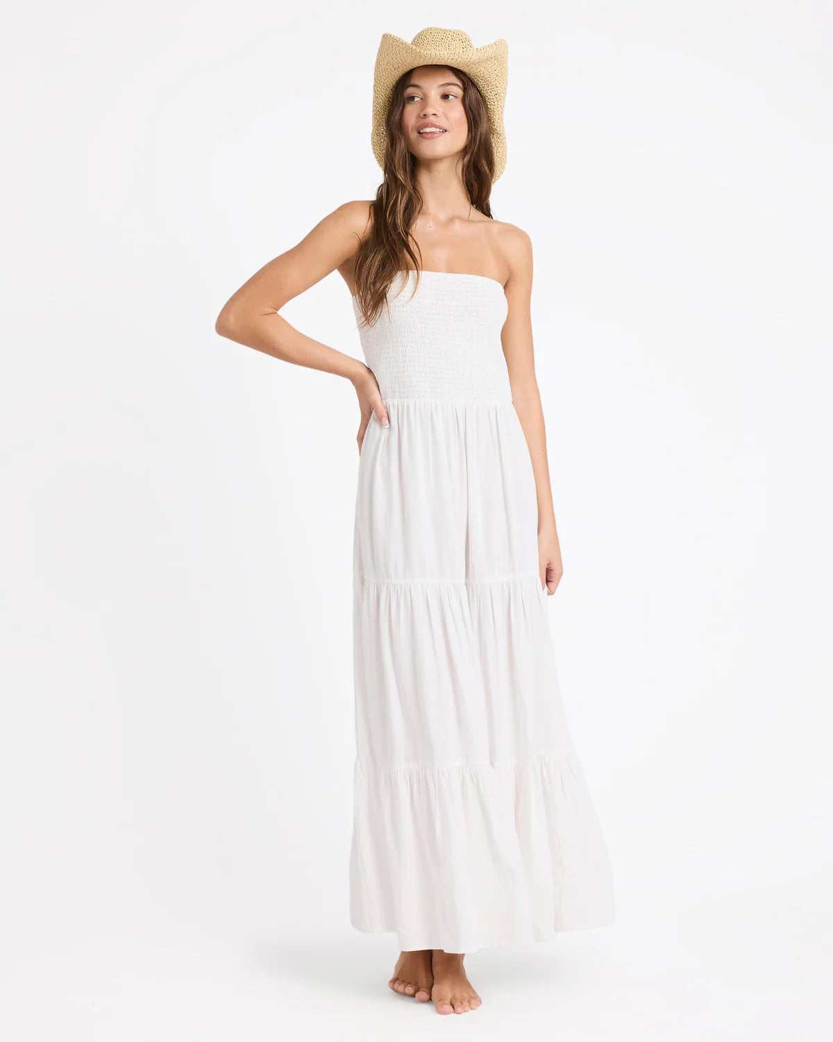 ROXY WOMENS BABY MINE MAXI DRESS BONE COASTAL SUMMER LIFESTYLE DRESS