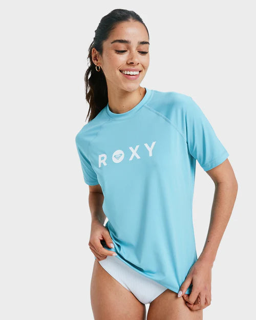 ROXY WOMENS ESSENTIAL LONG SLEEVE RASH VEST SURF SWIM TOP – COASTAL SHADE