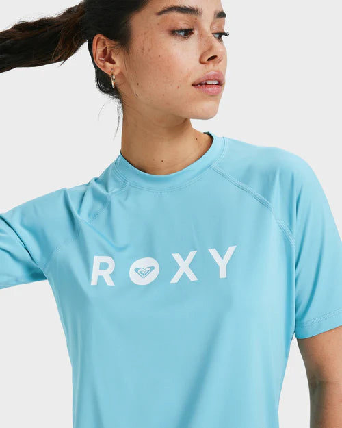 ROXY WOMENS ESSENTIAL LONG SLEEVE RASH VEST SURF SWIM TOP – COASTAL SHADE