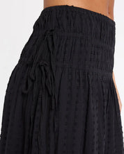 ROXY WOMENS MALIA MAXI SKIRT BLACK COASTAL SUMMER LIFESTYLE SKIRT