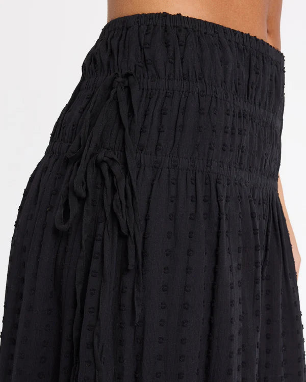 ROXY WOMENS MALIA MAXI SKIRT BLACK COASTAL SUMMER LIFESTYLE SKIRT