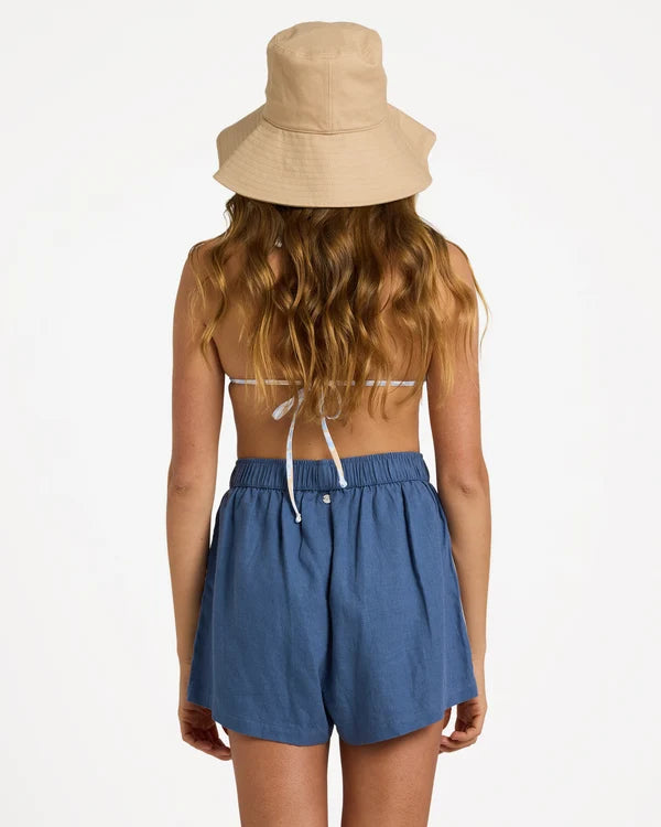 ROXY WOMENS SUN KISSED LINEN SHORTS