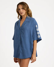 ROXY WOMENS SUN KISSED SHORT SLEEVE SHIRT