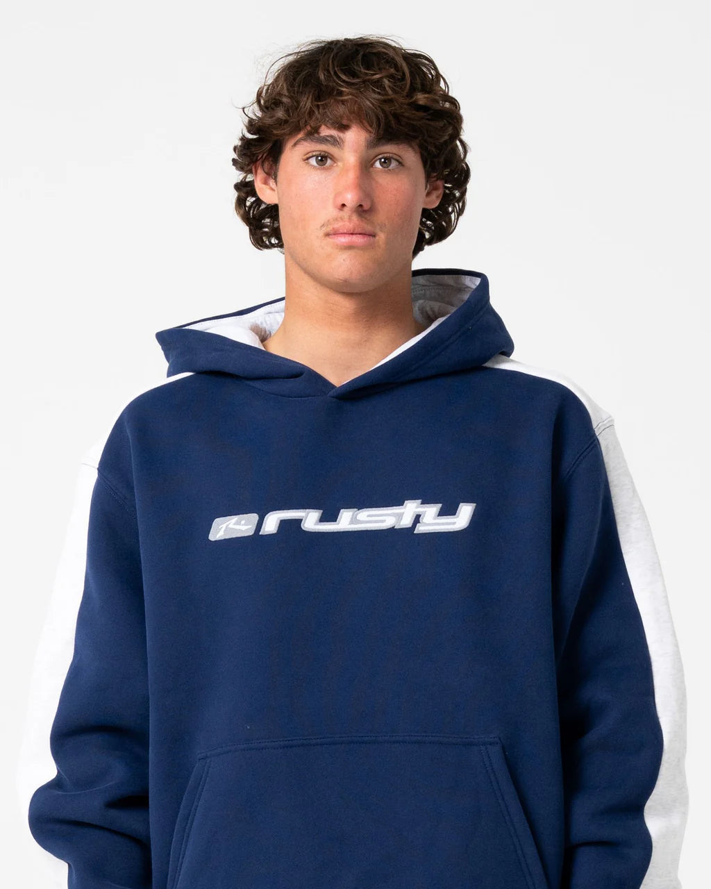 RUSTY 2K SING FLEECE HOODIE – DARK BLUE