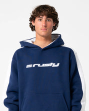 RUSTY 2K SING FLEECE HOODIE – DARK BLUE