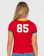 3 TONE CONTRAST RINGER BABY TEE