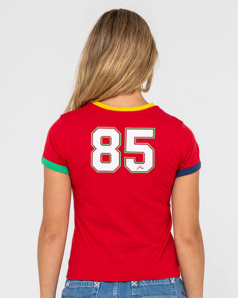 3 TONE CONTRAST RINGER BABY TEE