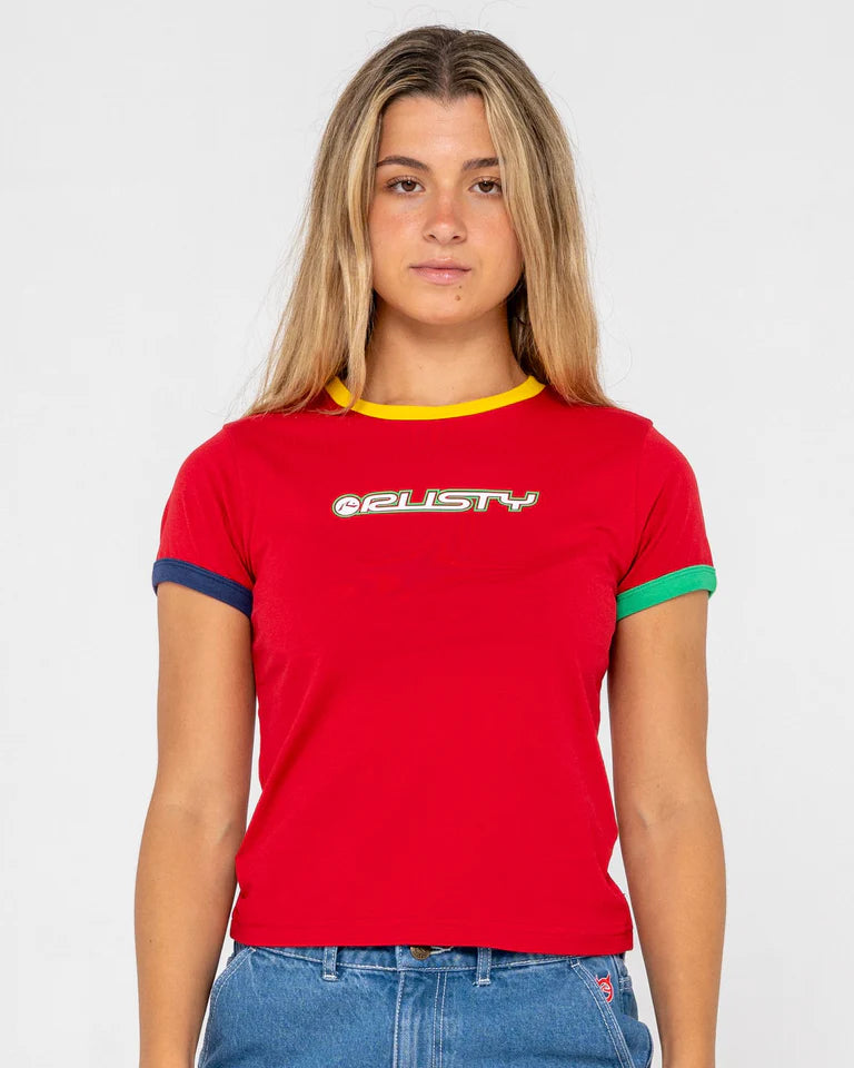 3 TONE CONTRAST RINGER BABY TEE