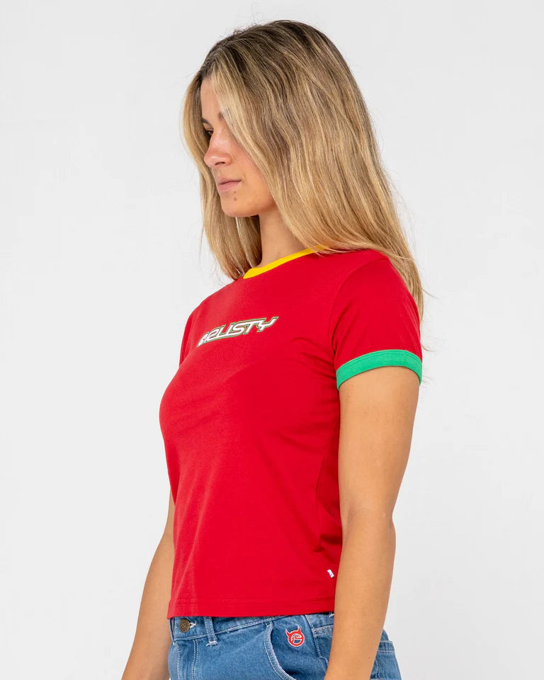 3 TONE CONTRAST RINGER BABY TEE