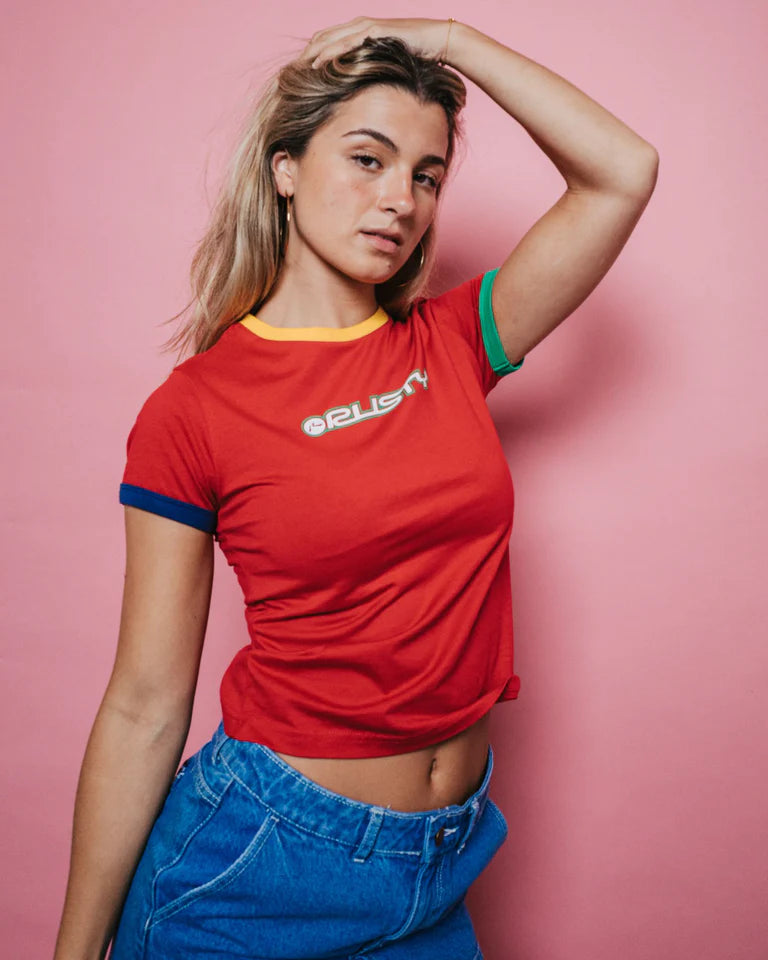 3 TONE CONTRAST RINGER BABY TEE