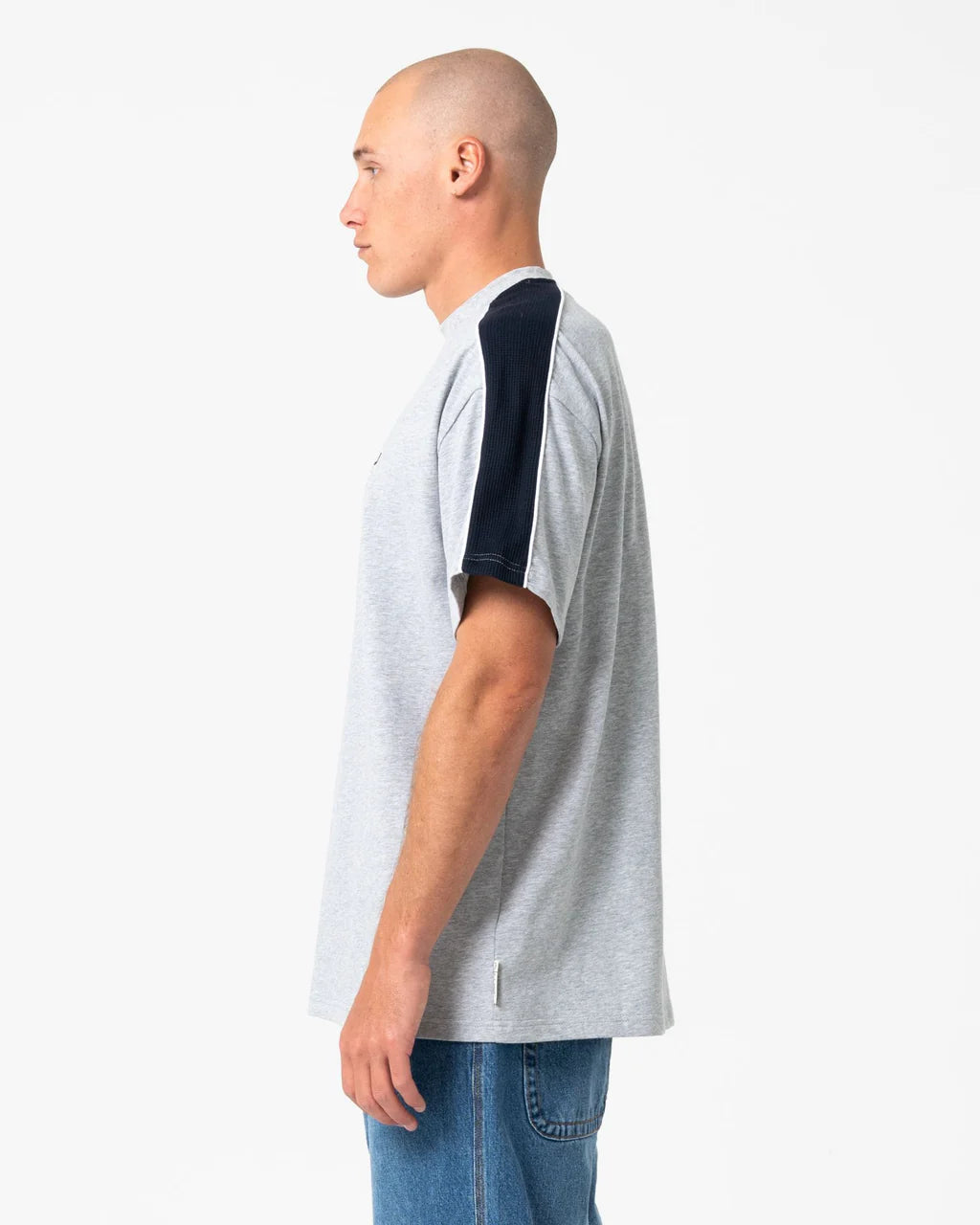 RUSTY ALONSO GRAPHIC PANEL TEE – GREY MARLE