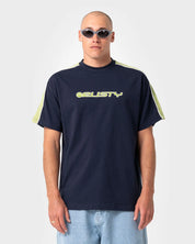 RUSTY ALONSO GRAPHIC PANEL TEE – NAVY BLUE
