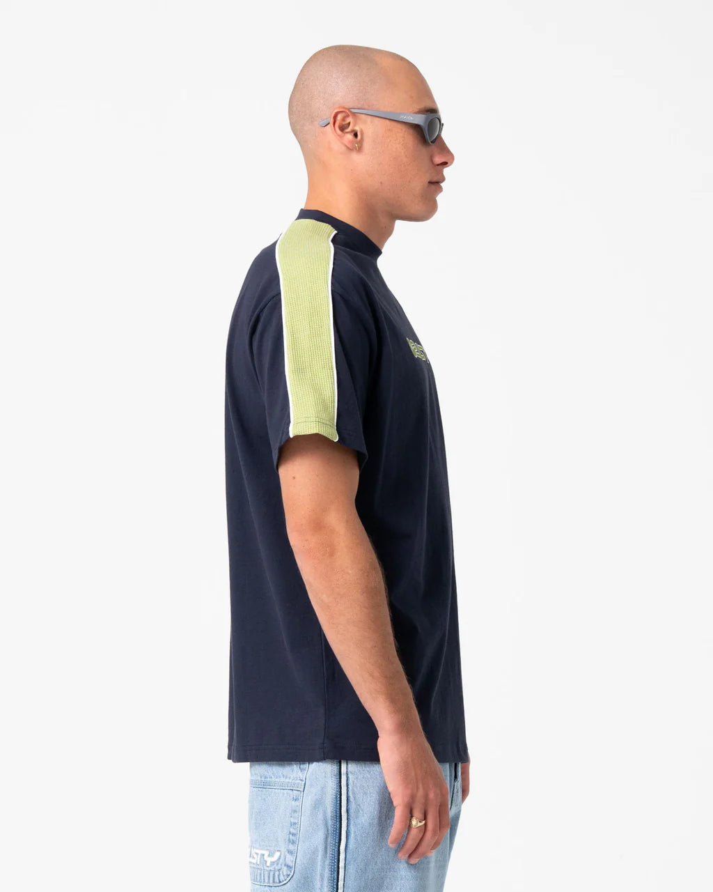 RUSTY ALONSO GRAPHIC PANEL TEE – NAVY BLUE