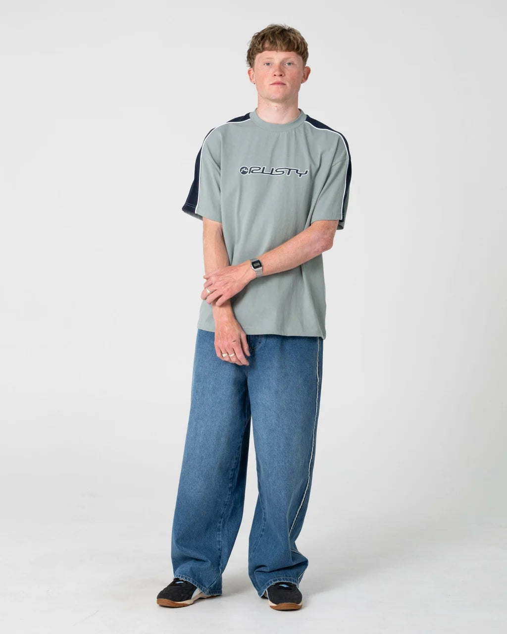 RUSTY ALONSO GRAPHIC PANEL TEE – SLATE