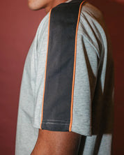 RUSTY ALONSO GRAPHIC PANEL TEE – MENS TWO TONE RETRO SURF T-SHIRT WHITE NAVY