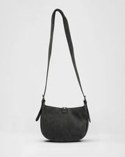 RUSTY BALLAD FAUX SUEDE HANDBAG – BLACK
