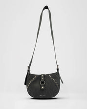 RUSTY BALLAD FAUX SUEDE HANDBAG – BLACK