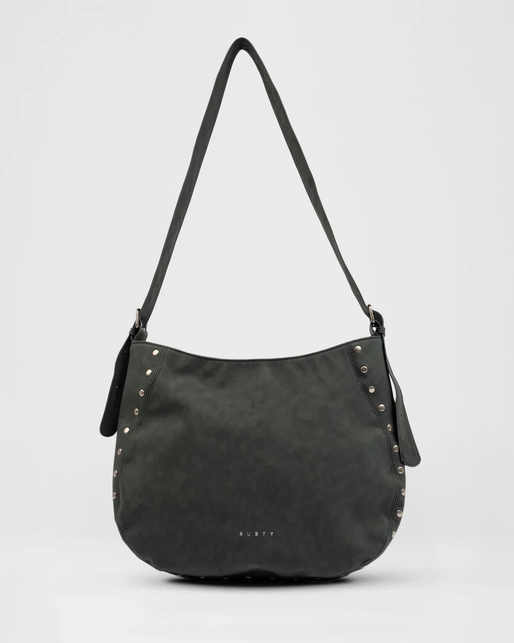 RUSTY BALLAD FAUX SUEDE TOTE BAG – BLACK