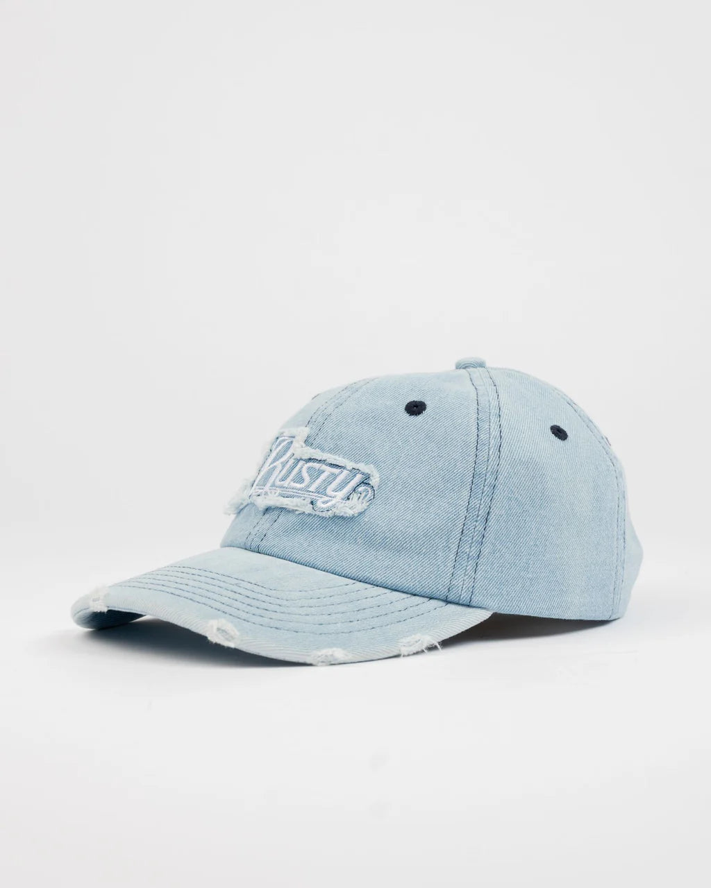 RUSTY BETA DENIM DISTRESSED DAD CAP – SKY BLUE
