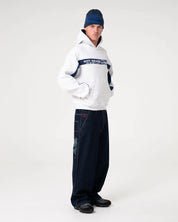 RUSTY BIG TICKET CROPPED FLEECE HOODIE – ECRU MARLE