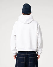 RUSTY BIG TICKET CROPPED FLEECE HOODIE – ECRU MARLE