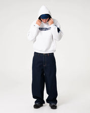 RUSTY BIG TICKET CROPPED FLEECE HOODIE – ECRU MARLE