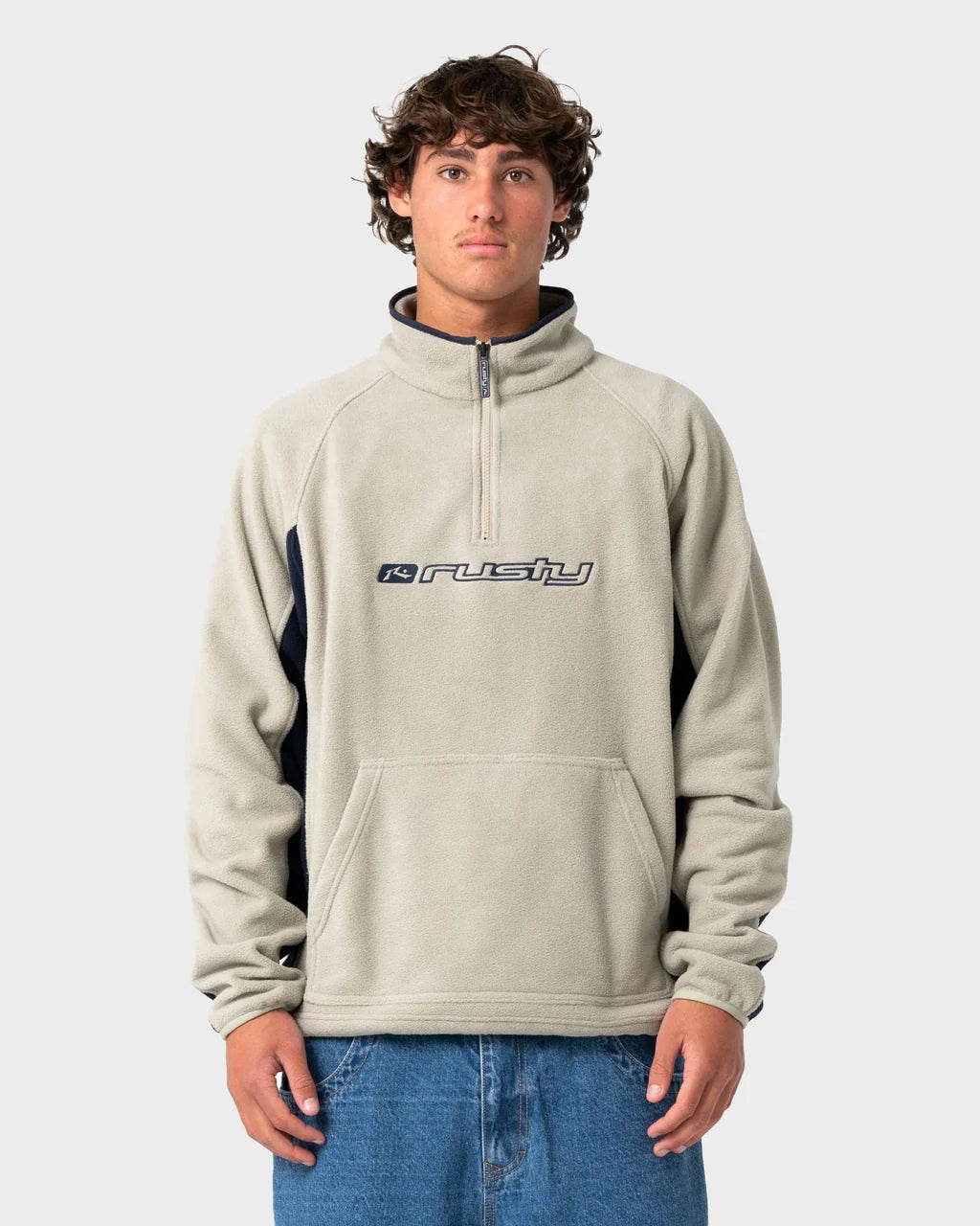 RUSTY BLIZZARD QUARTER ZIP POLAR FLEECE – ABBEY STONE