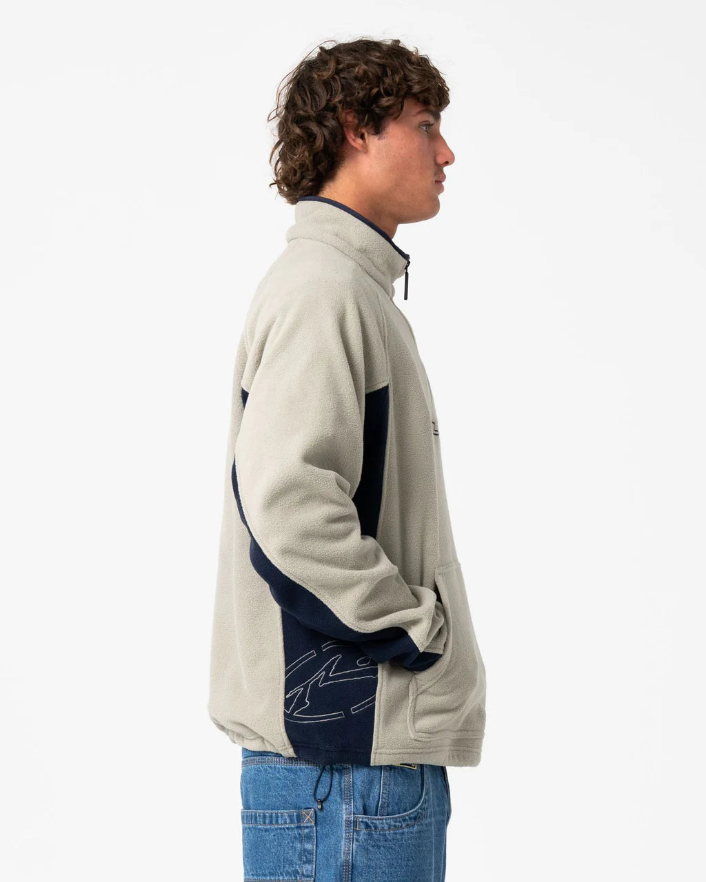 RUSTY BLIZZARD QUARTER ZIP POLAR FLEECE – ABBEY STONE