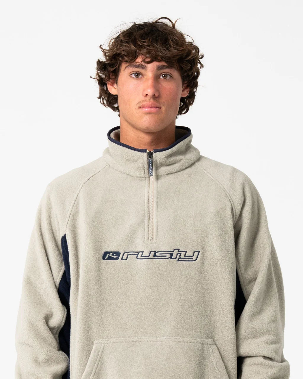 RUSTY BLIZZARD QUARTER ZIP POLAR FLEECE – ABBEY STONE