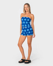 RUSTY BLOOM TOWELLING BOOTY SHORT – ROYAL BLUE / BLUE