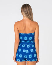 RUSTY BLOOM TOWELLING TUBE TOP – ROYAL BLUE / BLUE