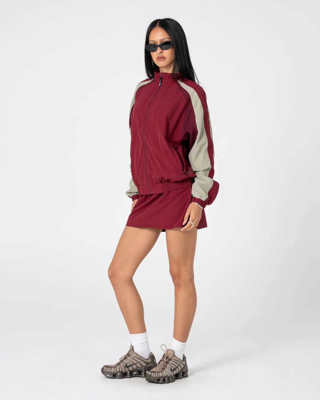RUSTY BREEZY WIND CHEATER ZIP THROUGH JACKET – CRANBERRY