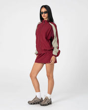RUSTY BREEZY WIND CHEATER ZIP THROUGH JACKET – CRANBERRY
