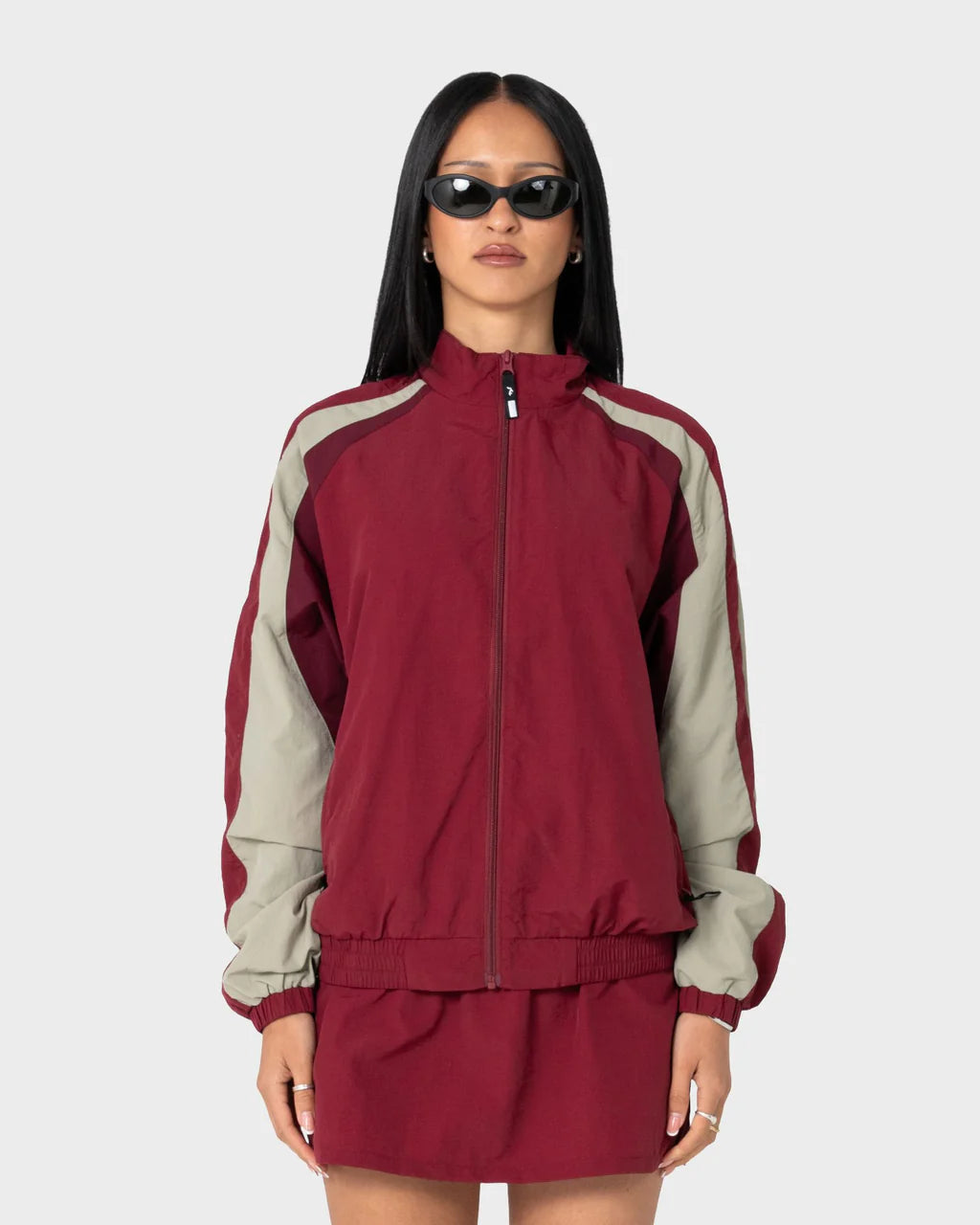 RUSTY BREEZY WIND CHEATER ZIP THROUGH JACKET – CRANBERRY
