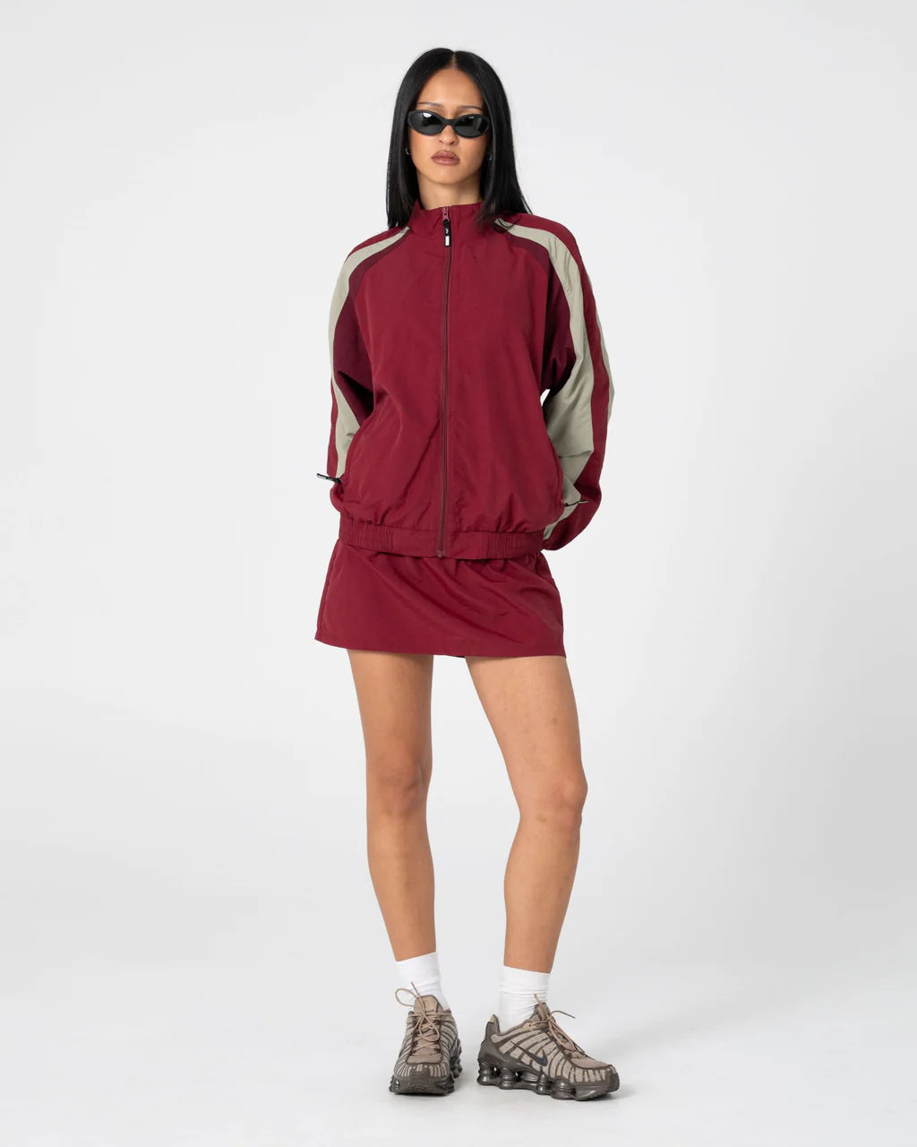 RUSTY BREEZY WIND CHEATER ZIP THROUGH JACKET – CRANBERRY