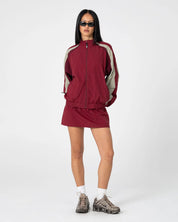 RUSTY BREEZY WIND CHEATER ZIP THROUGH JACKET – CRANBERRY