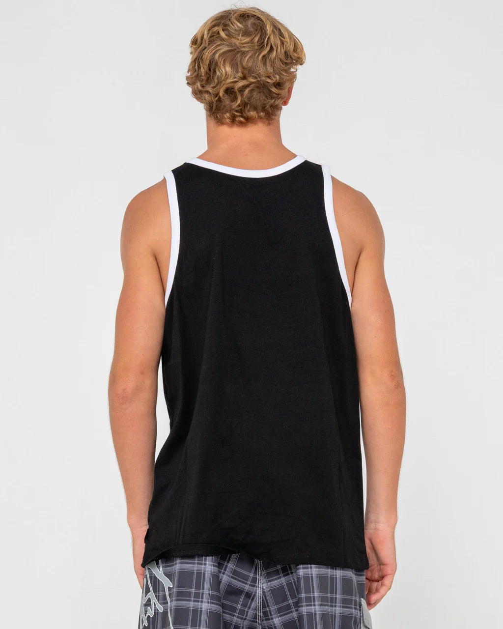 RUSTY BRIGHT TANK – MENS SLEEVELESS COTTON SURF STREET MUSCLE TOP BLACK