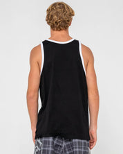 RUSTY BRIGHT TANK – MENS SLEEVELESS COTTON SURF STREET MUSCLE TOP BLACK