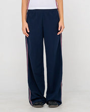 RUSTY BROTHER BRONSON LOW RISE TRACKPANT WOMENS BAGGY STREETWEAR PANTS NAVY BLUE