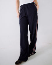 RUSTY BROTHER BRONSON LOW RISE TRACKPANT WOMENS BAGGY STREETWEAR PANTS NAVY BLUE