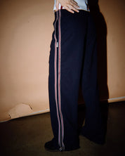 RUSTY BROTHER BRONSON LOW RISE TRACKPANT WOMENS BAGGY STREETWEAR PANTS NAVY BLUE