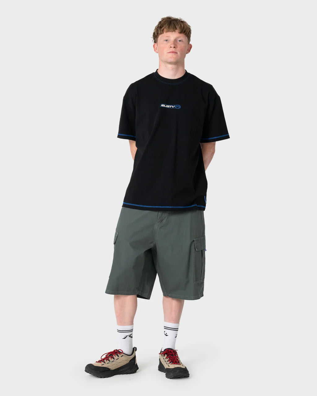 RUSTY BUS DOWN GRAPHIC TEE – BLACK