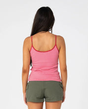 RUSTY CANDY STRIPE CAMI SINGLET – PINK / RED STRIPE