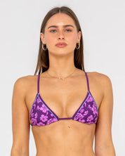 RUSTY CARBINA SLIDING TRI BIKINI TOP WOMENS SWIMWEAR – GRAPE
