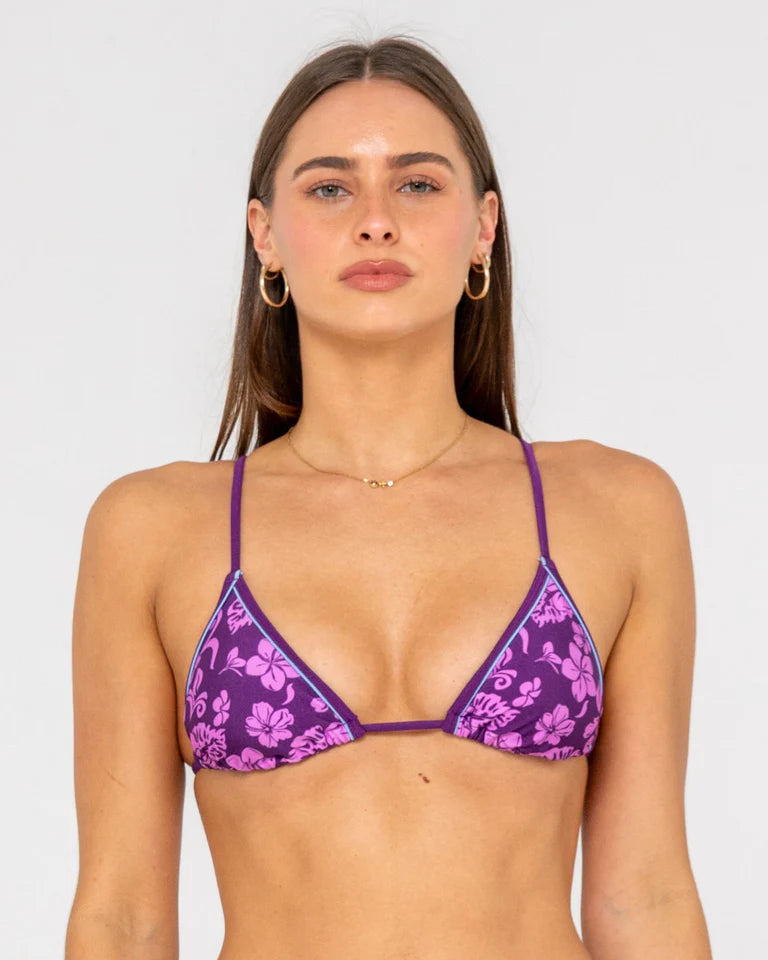 RUSTY CARBINA SLIDING TRI BIKINI TOP WOMENS SWIMWEAR – GRAPE
