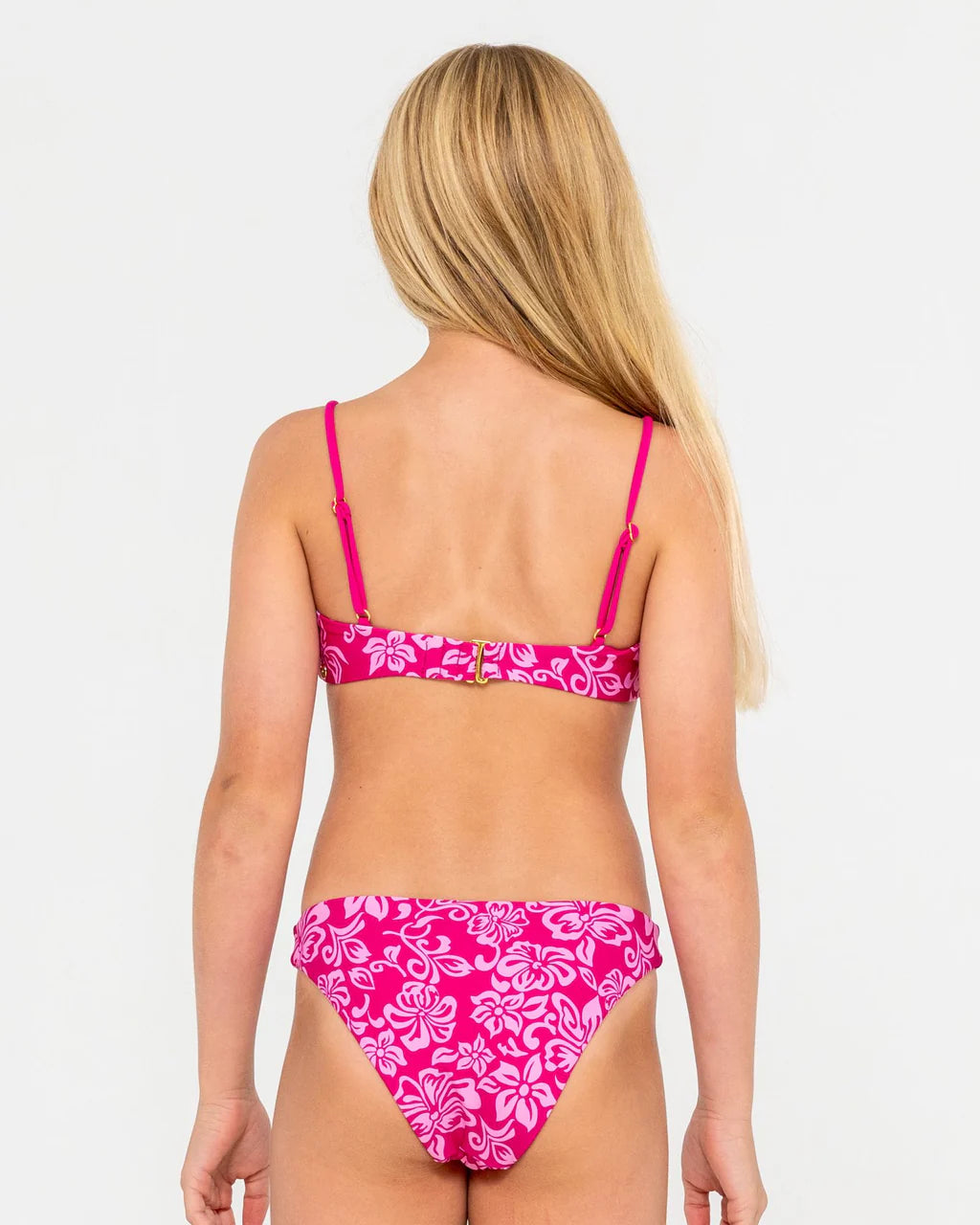 RUSTY CARBO FLORAL BIKINI SET – GIRLS TWO PIECE SWIMWEAR CARBO PINK PRINT