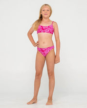 RUSTY CARBO FLORAL BIKINI SET – GIRLS TWO PIECE SWIMWEAR CARBO PINK PRINT