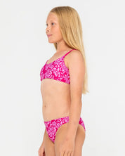 RUSTY CARBO FLORAL BIKINI SET – GIRLS TWO PIECE SWIMWEAR CARBO PINK PRINT