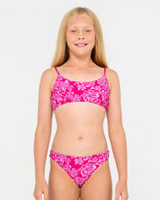 RUSTY CARBO FLORAL BIKINI SET – GIRLS TWO PIECE SWIMWEAR CARBO PINK PRINT