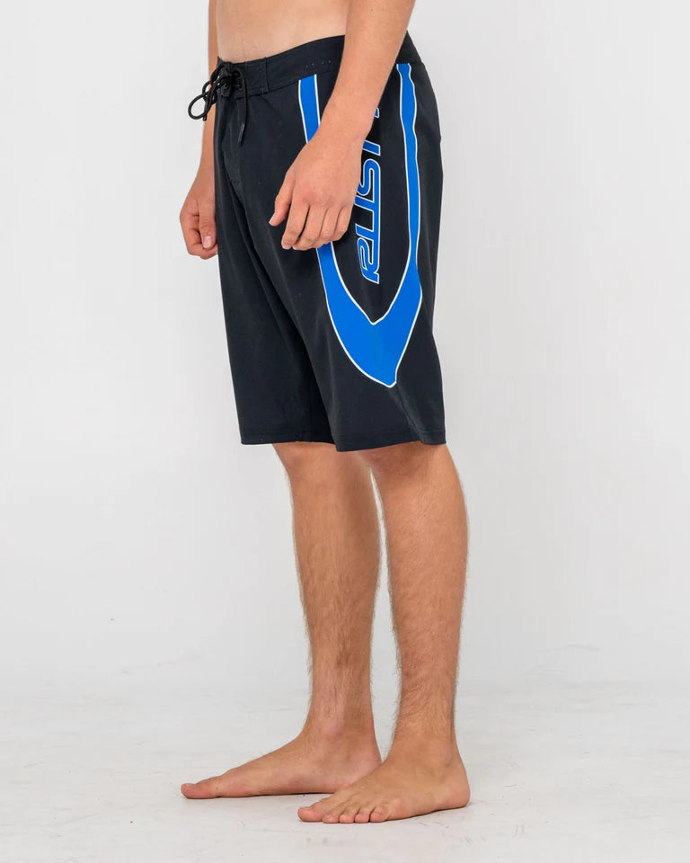 RUSTY CHARGER BAGGY BOARDSHORT MENS WIDE LEG SURF SHORT – BLACK